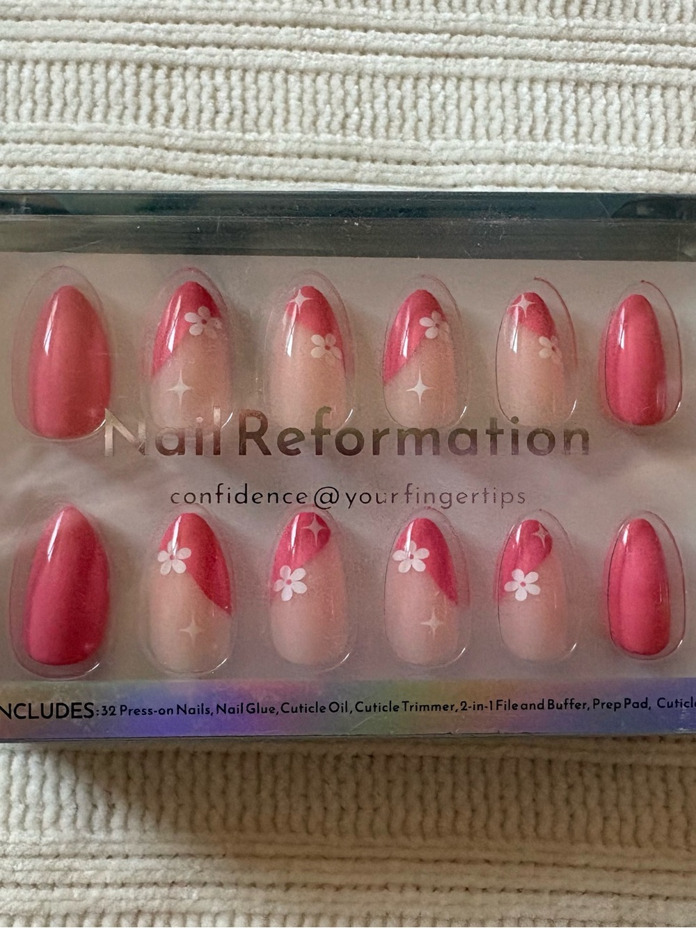 Nail Reformation Pink Floral Press-On Nails
